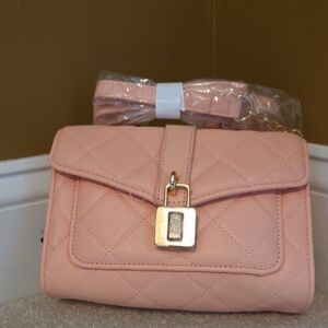 Bebe Peach Quilted Women's Bag
